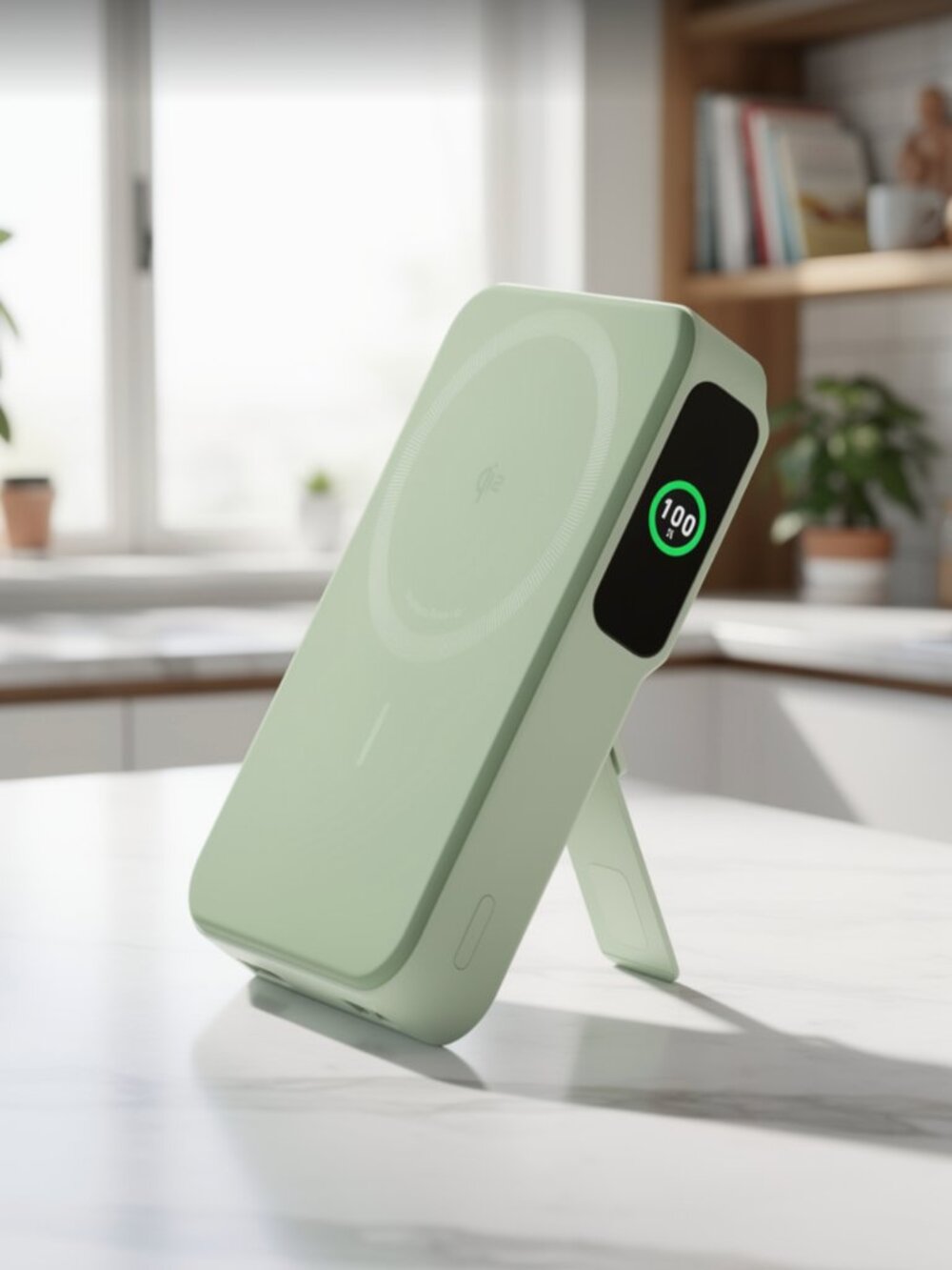 Power Bank, Qi2 Certified 15W Ultra-Fast MagSafe-Compatible Portable- Green